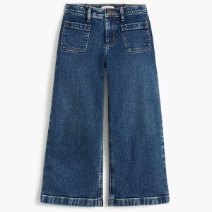 Crewcuts Indigo Wide-Leg Ankle Cropped Jeans